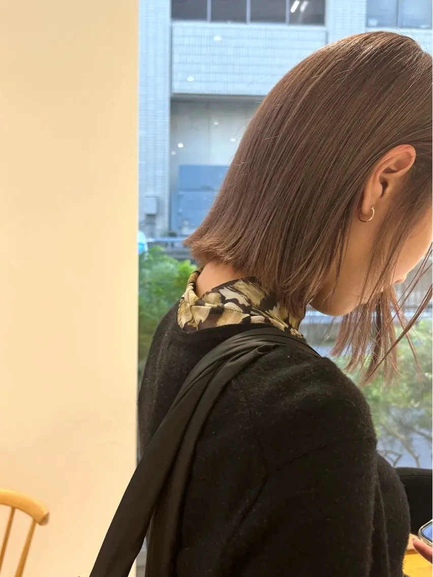 セミロング カット ヘアカラー トリートメント 🍑透明感hair ・NENE🍑のヘアスタイル