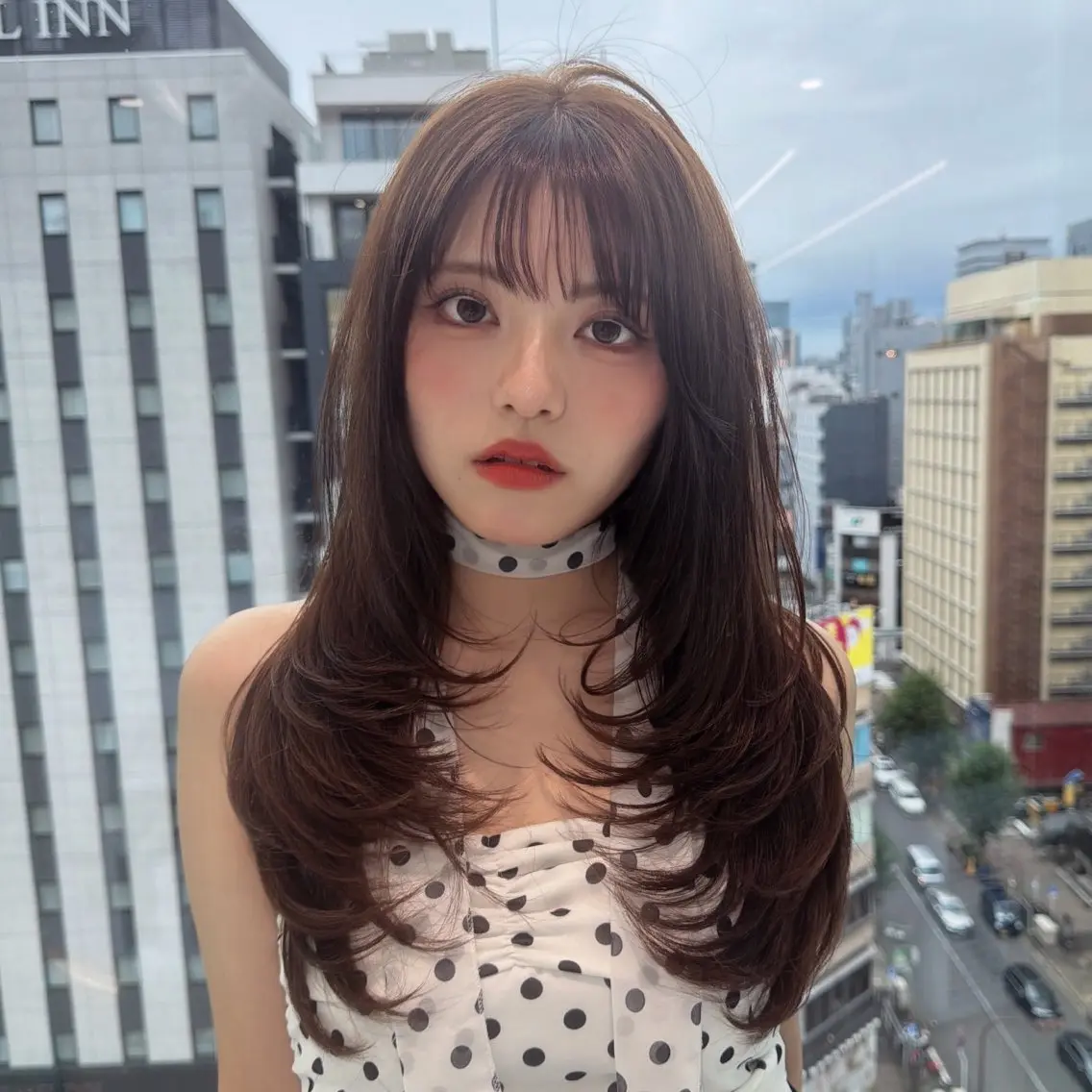 ロング レイヤーカット 似合わせカット カット ヘアカラー トリートメント 🩵HIYORI /栄/レイヤーカットのヘアスタイル
