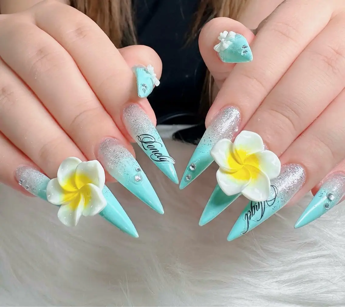 ネイル フットネイル フレンチネイル グラデーション 韓国ネイル ロングネイル ハンドネイル Hani Nail Salonのネイルデザイン