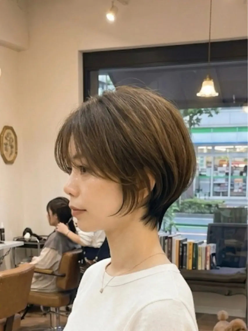 ショート くびれヘア ショートヘア 横浜/カットモデル/ ボブ/佐藤桃香 🦥のヘアスタイル