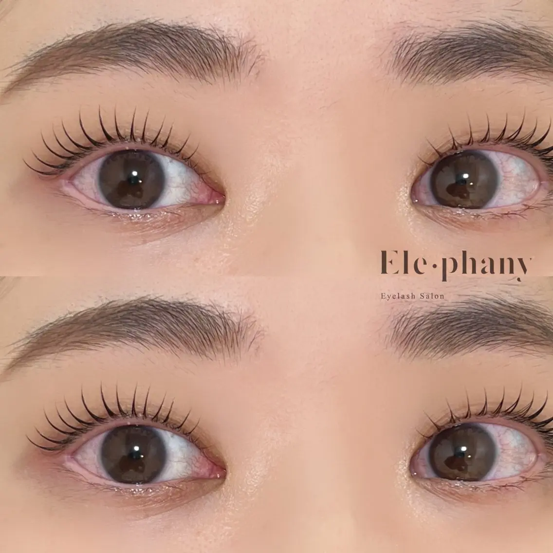 マツエク・マツパ ナチュラル 一重×まつ毛パーマ Ele phanyのマツエク・マツパデザイン