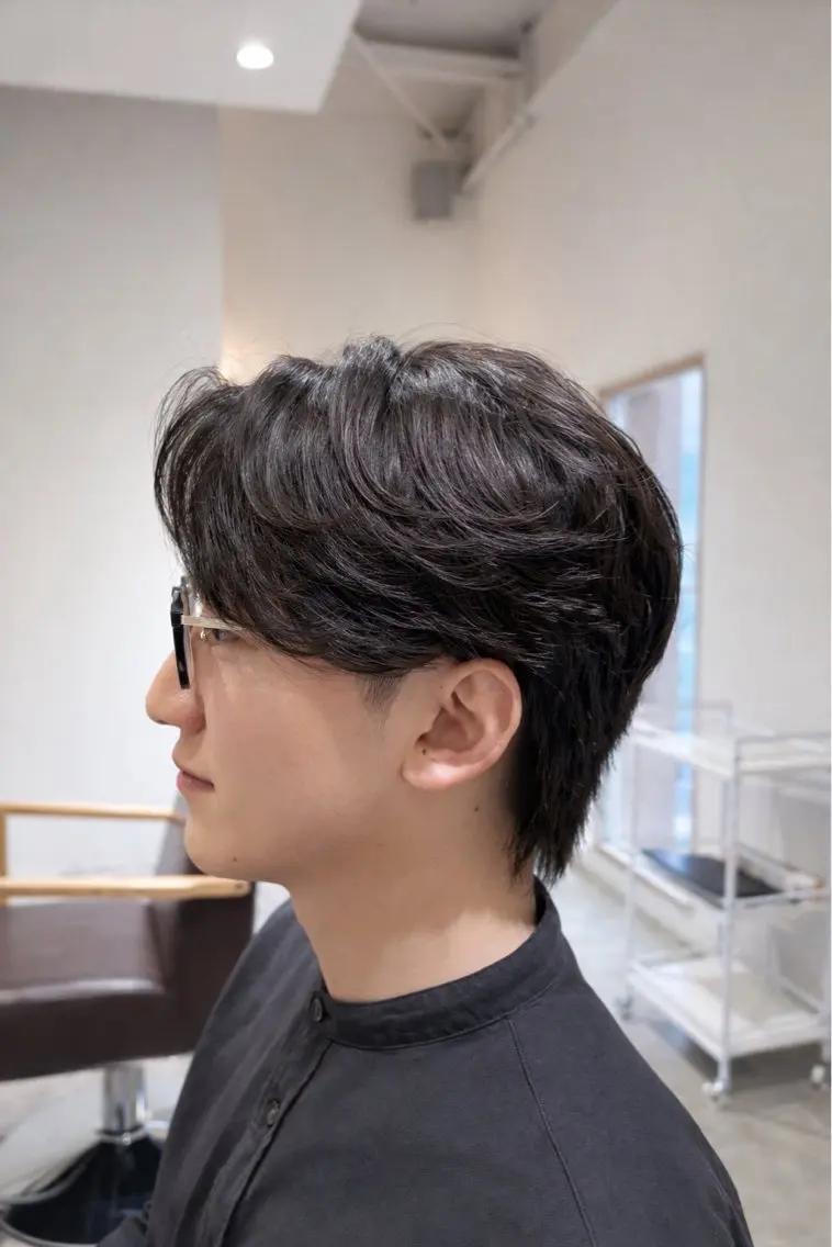 カラー パーマ メンズ 透明感カラー 髪質改善 カット パーマ 【SASE】大人上品 💍/ユウガ⭐️のヘアスタイル