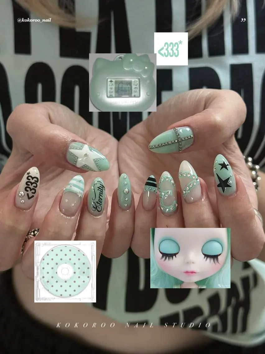 ネイル アートネイル フレンチネイル ジェルネイル 韓国ネイル マグネットネイル ハンドネイル Lumi de nailsのネイルデザイン