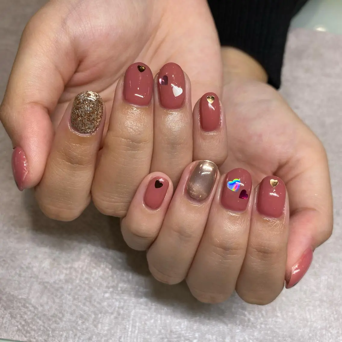 ネイル ラメ(グリッター) ミラーネイル anrire ☆Nahoのネイルデザイン