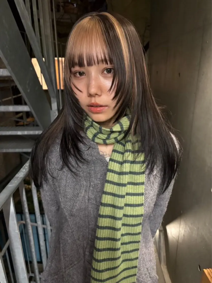 ロング カラー カット ヘアカラー トリートメント yuuna/ ハッシュカット🎀のヘアスタイル