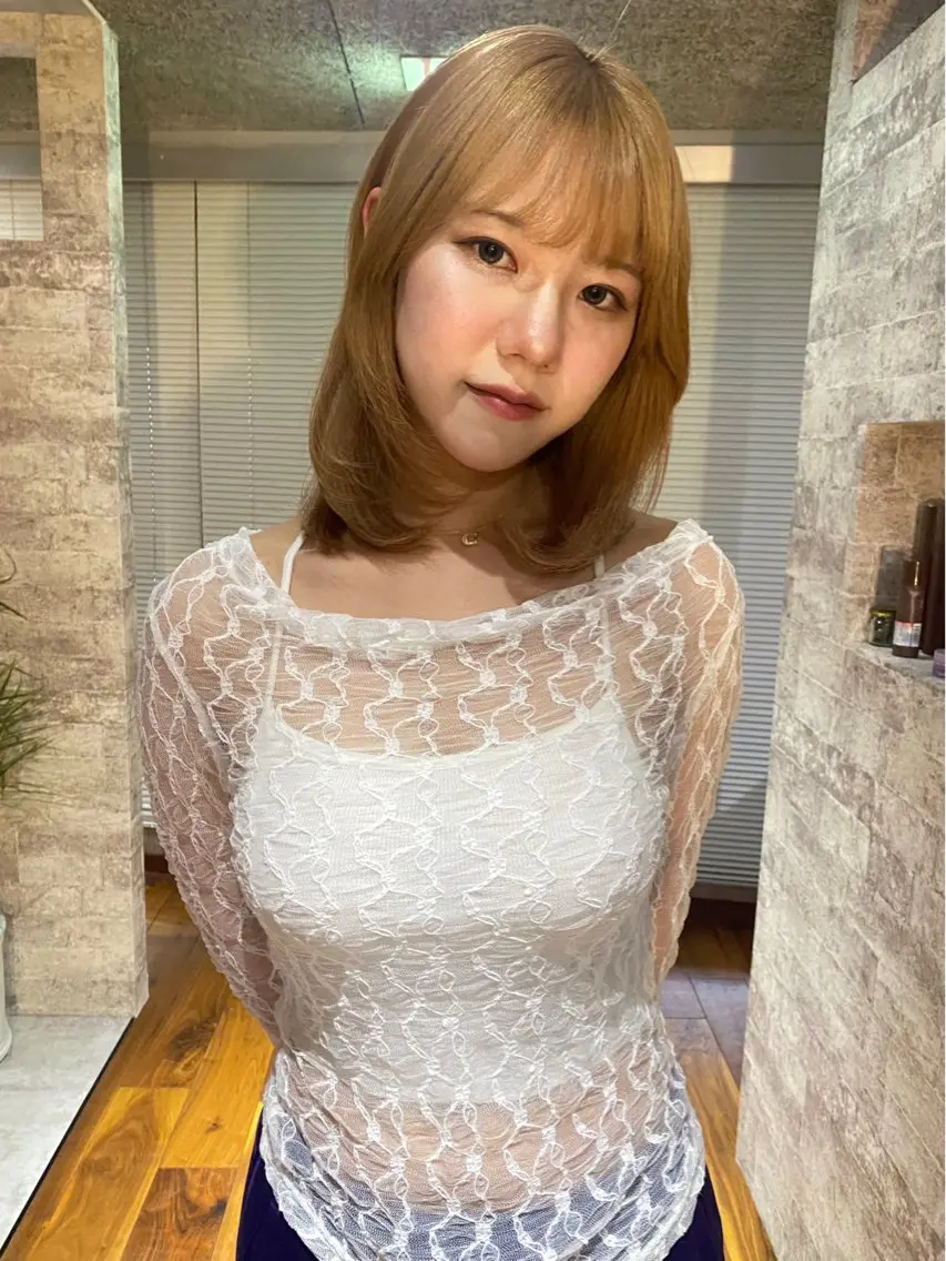 ミディアム カラー カット ヘアカラー トリートメント mai / linoah˚✧のヘアスタイル