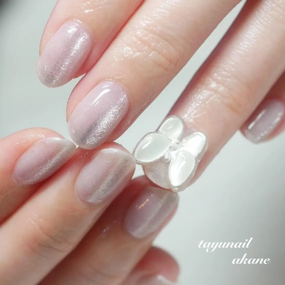 ネイル アートネイル ブルー ジェルネイル マグネットネイル パラジェル ネイルサロン 【たゆnail】のネイルデザイン