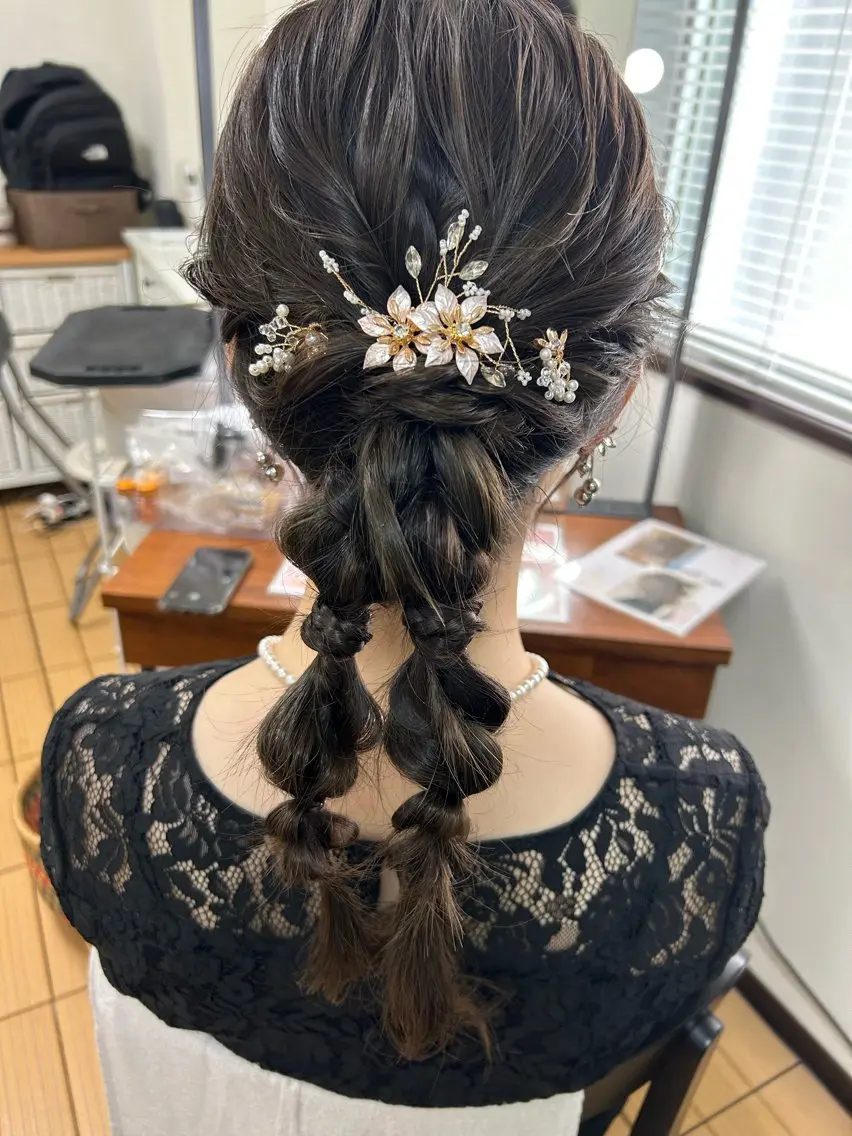 ヘアセット　平日の写真