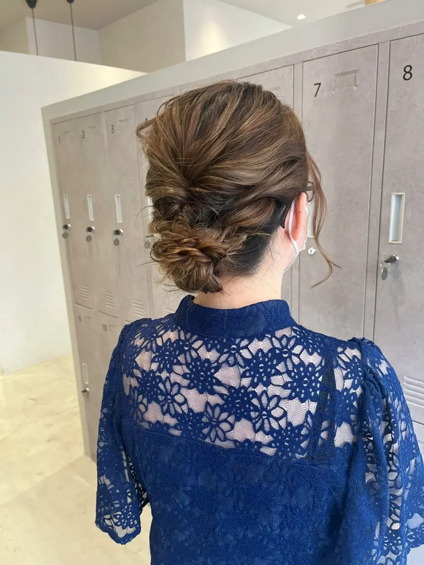 ヘアアレンジ 結婚式・ブライダル ヘアセット 福島 果音のヘアスタイル