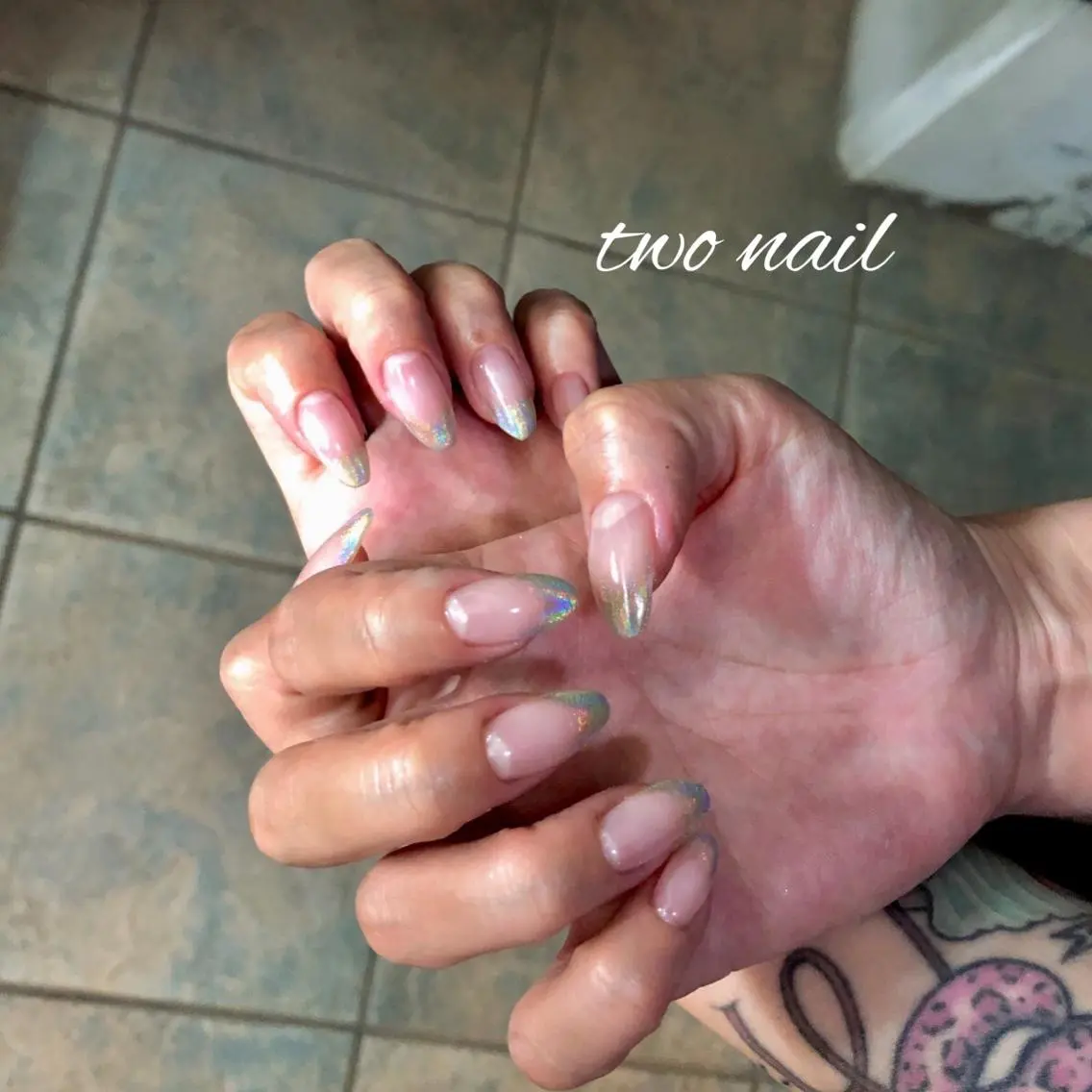 ネイル フットネイル ハート ハンドネイル two nailのネイルデザイン
