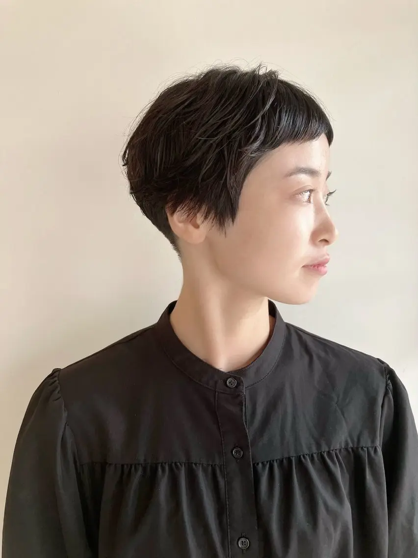 ショート パーマ ベリーショート ボブ くせ毛 ショートヘア ニュアンスパーマ カット パーマ 川間 将彦のヘアスタイル