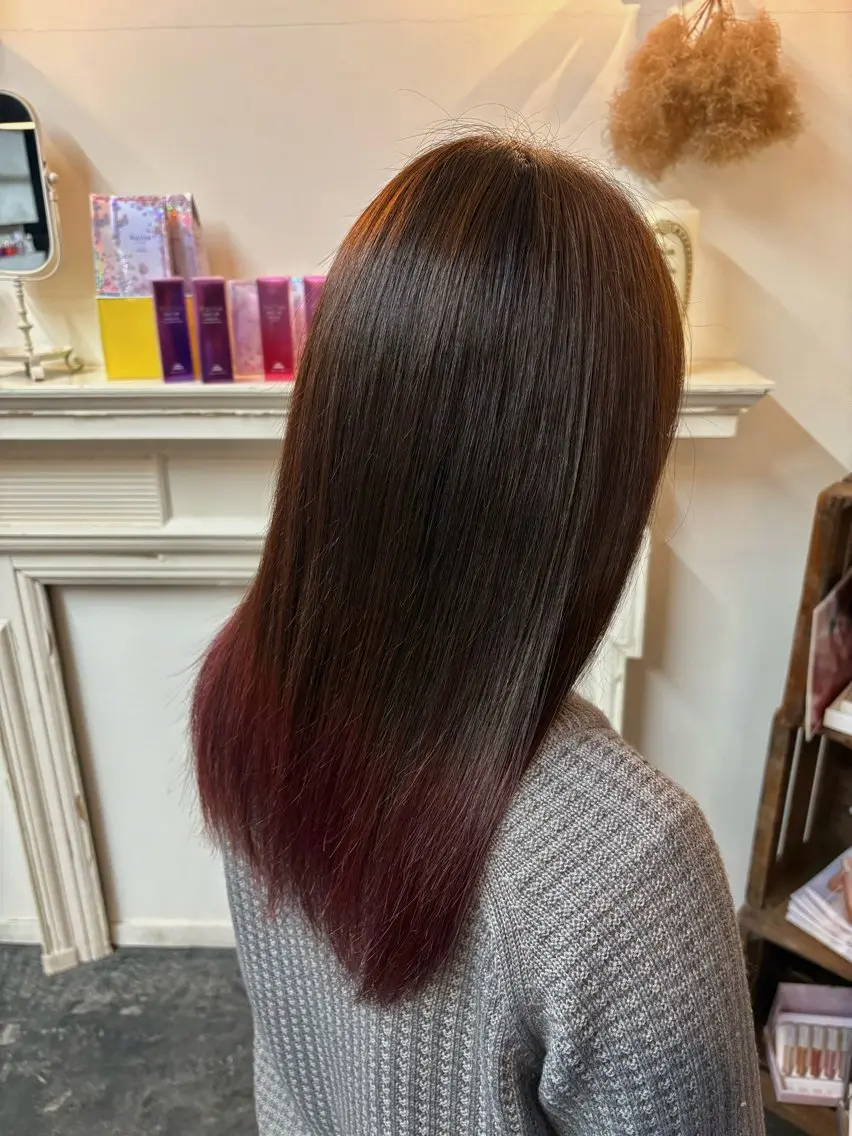 セミロング ヘアカラー トリートメント set-up 美和 hikari🐈‍⬛のヘアスタイル