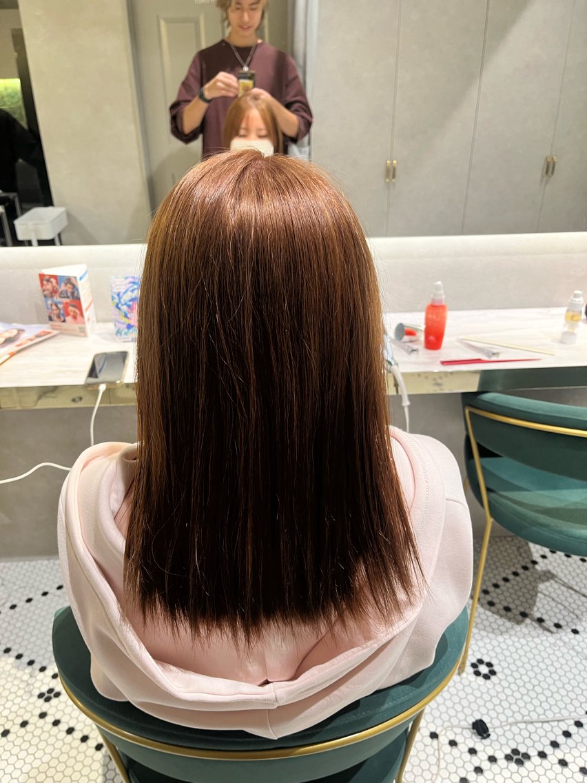 セミロング ヘアカラー トリートメント 若松 琉之介のヘアスタイル