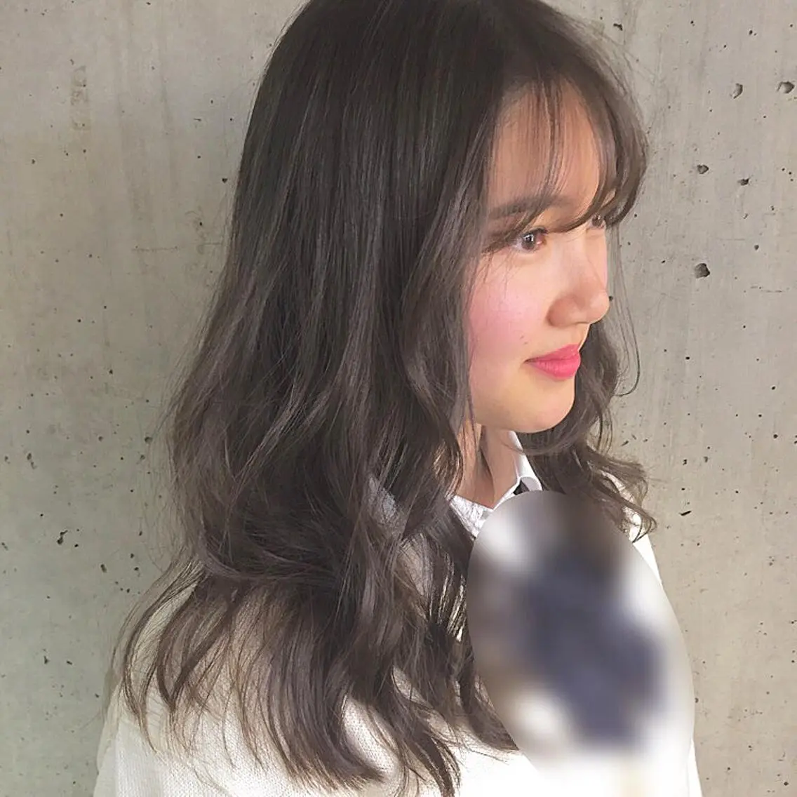 セミロング カラー パーマ ヘアアレンジ メンズ キッズ ネイル マツエク・マツパ メンズブリーチ メンズハイライト メンズインナーカラー アッシュ ブリーチ 顔まわりレイヤー× 韓国ヘアオタベシンヤのヘアスタイル