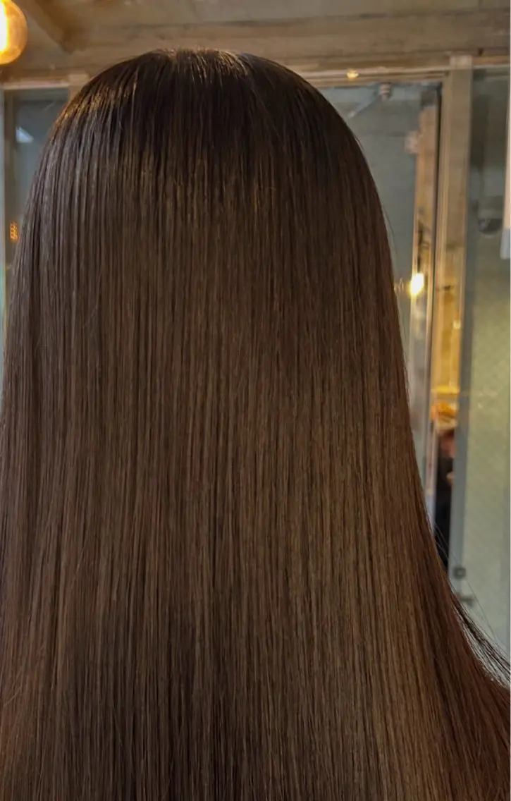 ロング 縮毛矯正 momona english okのヘアスタイル