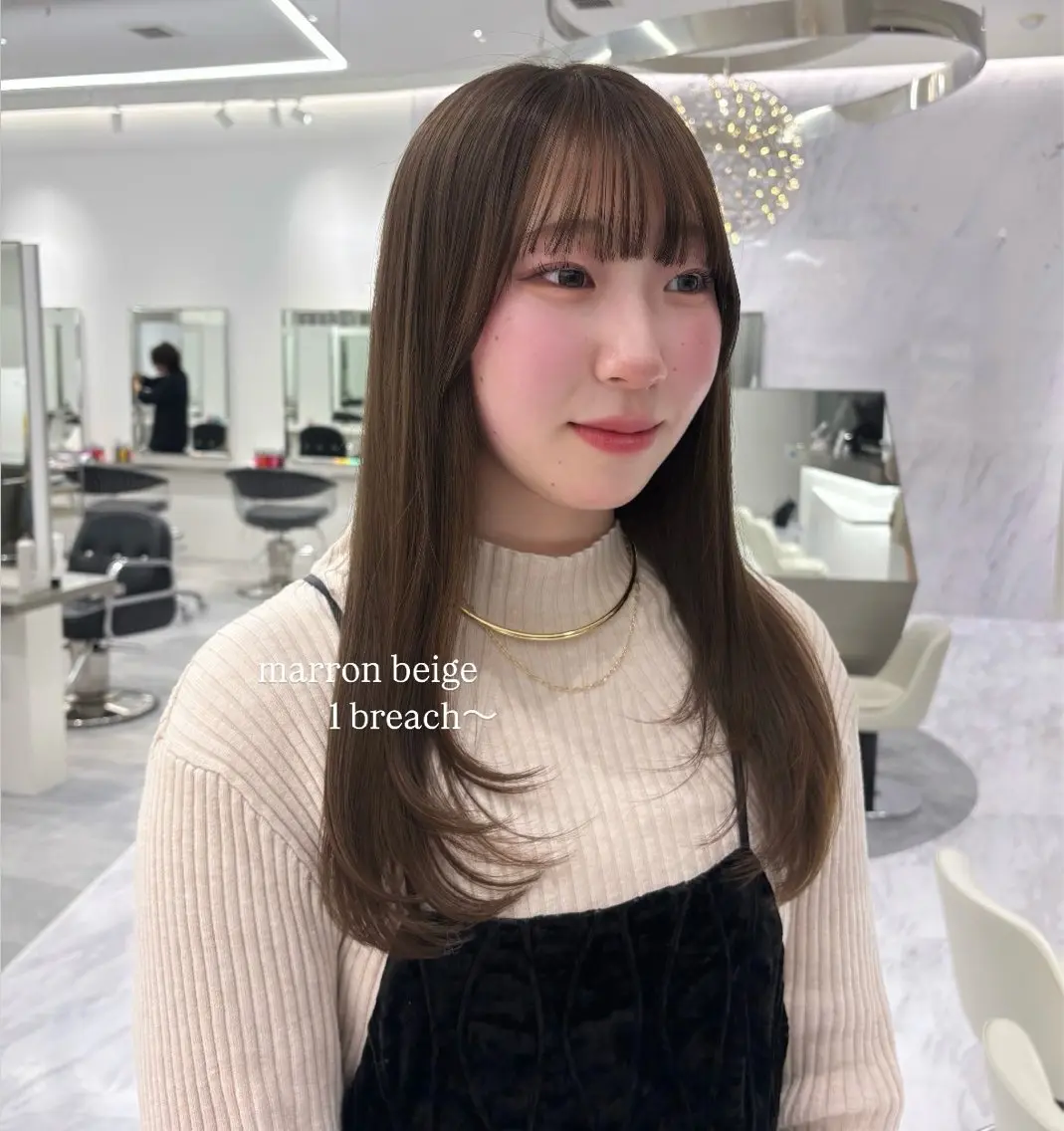 ロング カラー ベージュカラー ブリーチ ヘアカラー Parve Mix/ 平 奈果🎀のヘアスタイル