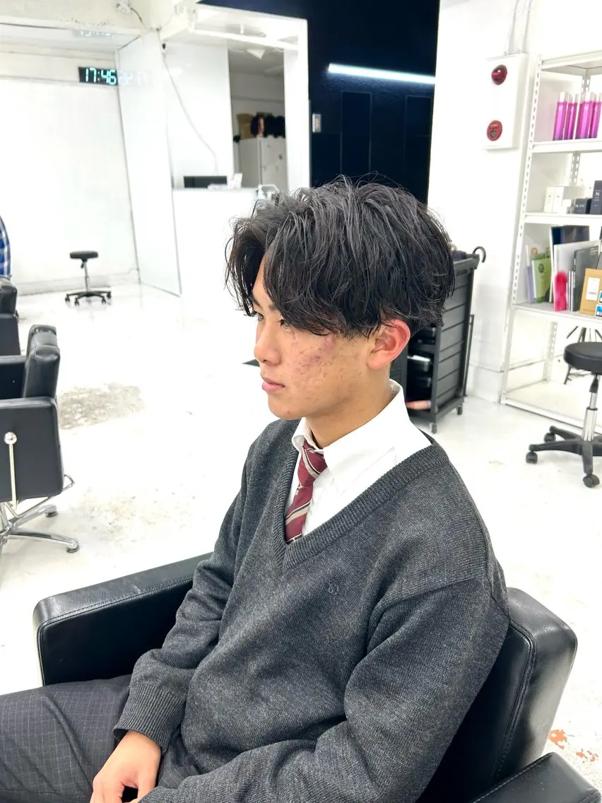 ショート パーマ メンズ メンズパーマ ツイストスパイラルパーマ スパイラルパーマ カット パーマ 【柏/メンズパーマ 特化】🍏網中勇喜のヘアスタイル