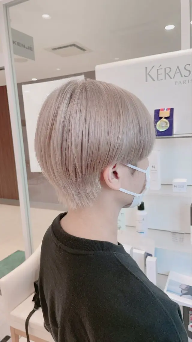 ショート カラー メンズ ヘアカラー トリートメント 山口愛莉 /暖色/艶髪のヘアスタイル