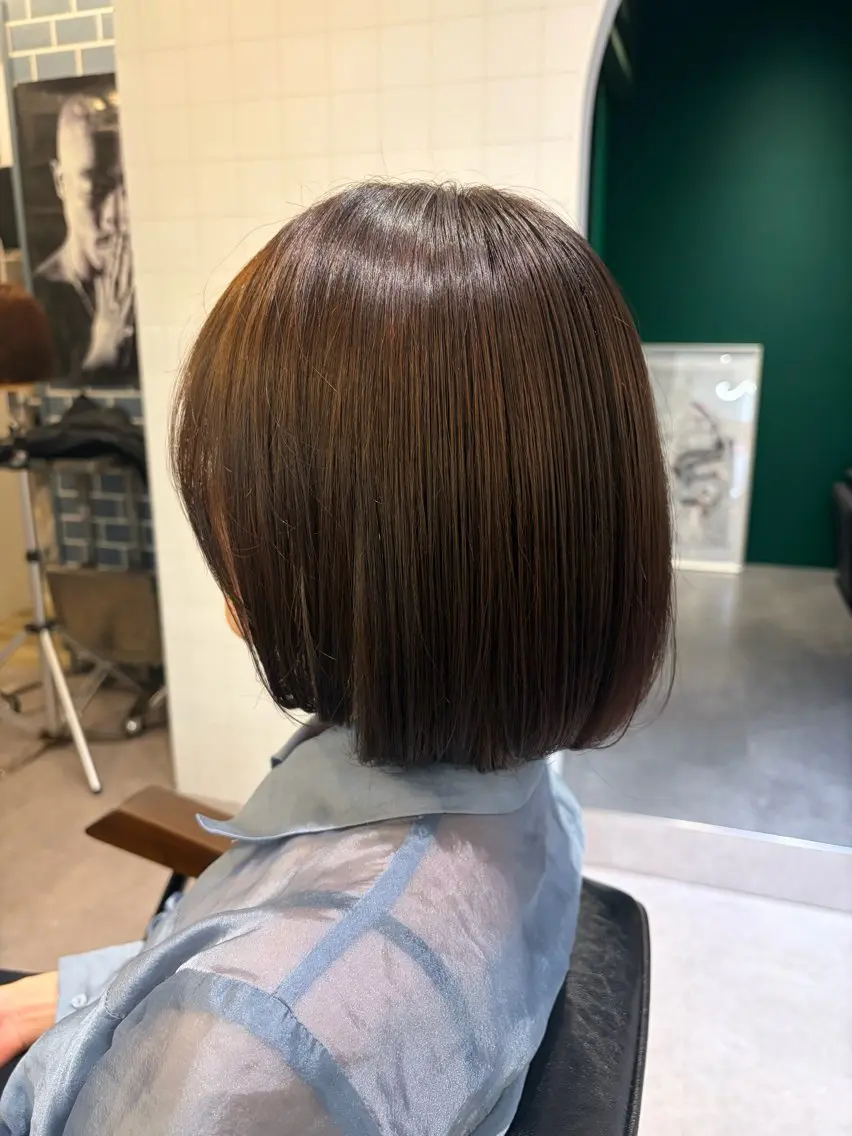 カラー ブラウンカラー マロンブラウン ヘアカラー トリートメント 加部 采音のヘアスタイル