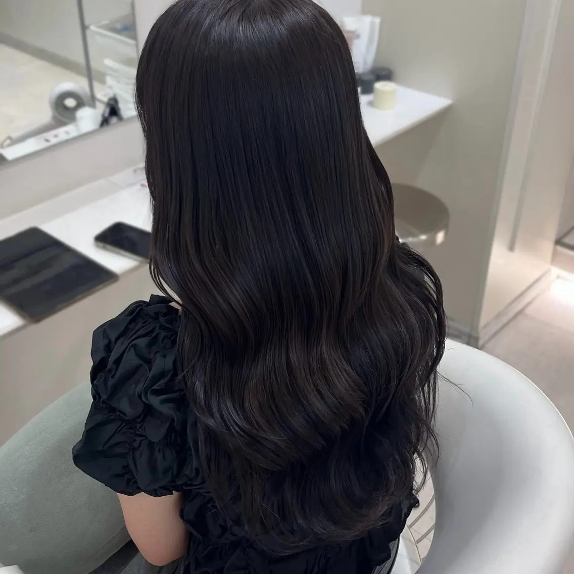 ロング カラー カット ヘアカラー トリートメント Parve Mix 森 美遥🩶のヘアスタイル