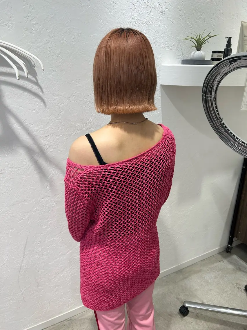 セミロング カラー カット トリートメント ブリーチなしWカラー ／レイヤー🎀マリノのヘアスタイル