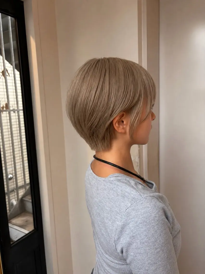 ショート カラー ショートヘア 結衣/ 無料カットモデル🎀のヘアスタイル