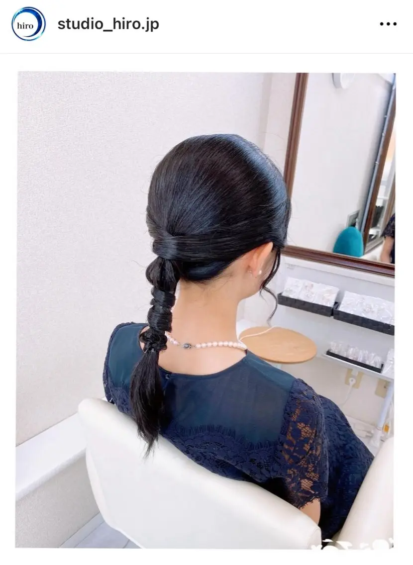 セミロング ヘアアレンジ 結婚式・ブライダル 卒業式のヘアスタイル ヒロ(hiro) •スタジオヒロのヘアスタイル