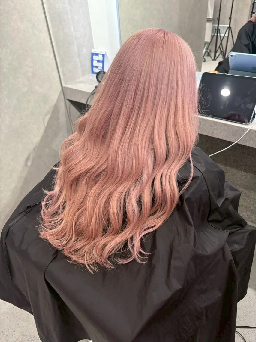 カラー ベージュカラー ピンクカラー ピンクベージュ Yoshiいろあそび 八王子/ハイトーンのヘアスタイル