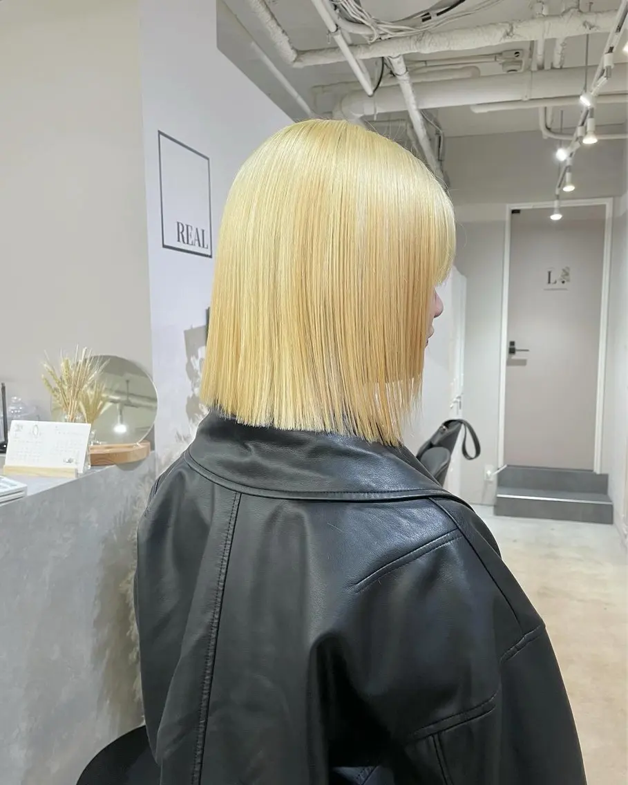 ミディアム カラー 切りっぱなしボブ ボブ カット ヘアカラー 艶髪/透明感カラー tawadaのヘアスタイル