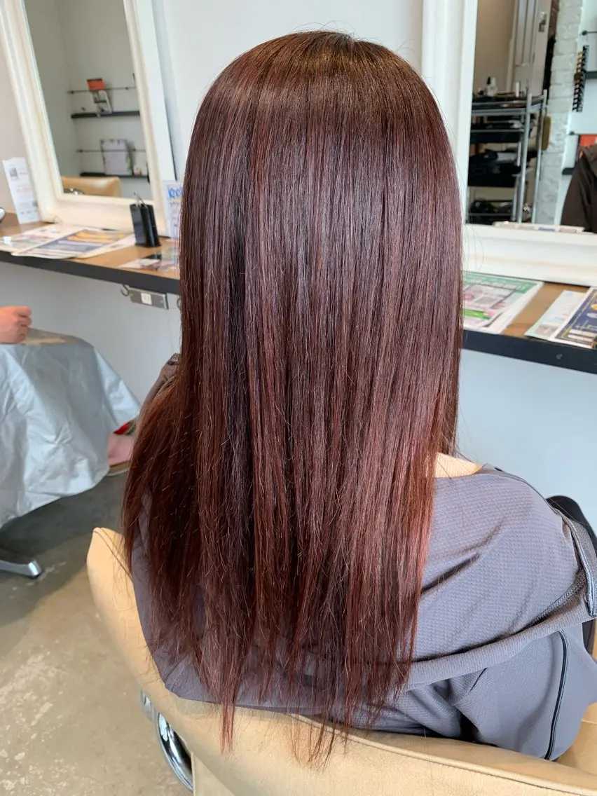 ロング カラー レッドカラー 水戸/似合わせカット /Rukaのヘアスタイル
