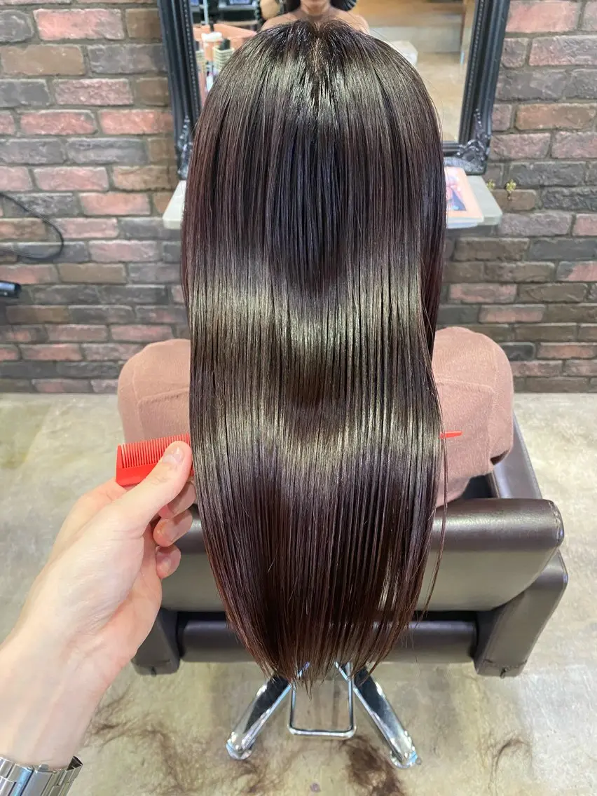 ロング カラー トリートメント ヘアカラー 🌱髪質改善×艶髪 🌱【天神美容室】のヘアスタイル