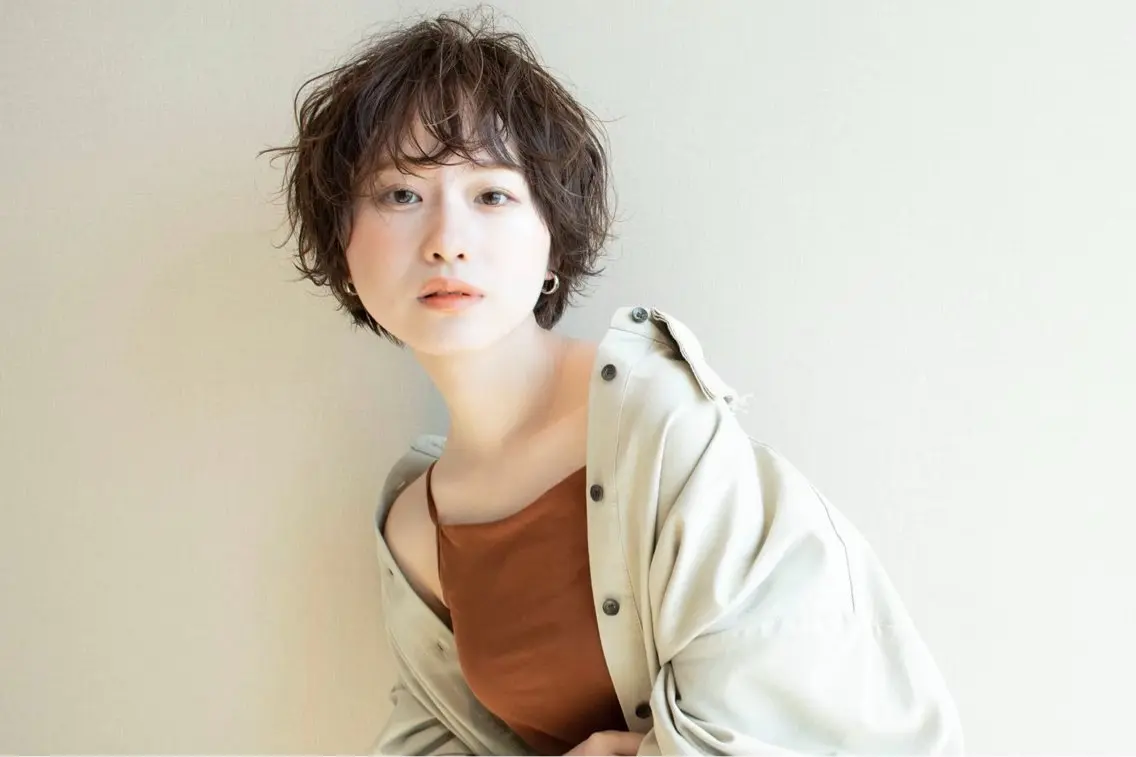 ショート カラー パーマ 天野蒼汰√モデル募集 √城東区√蒲生四丁目のヘアスタイル