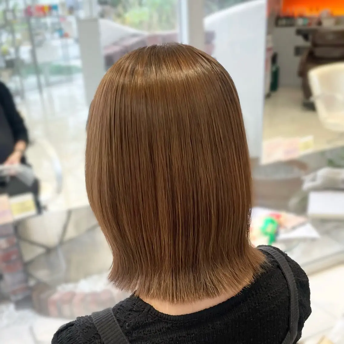 ミディアム カラー ブリーチ 透明感カラー ブリーチなしカラー 縮毛矯正/艶カラー /𝐒𝐚𝐤𝐢のヘアスタイル
