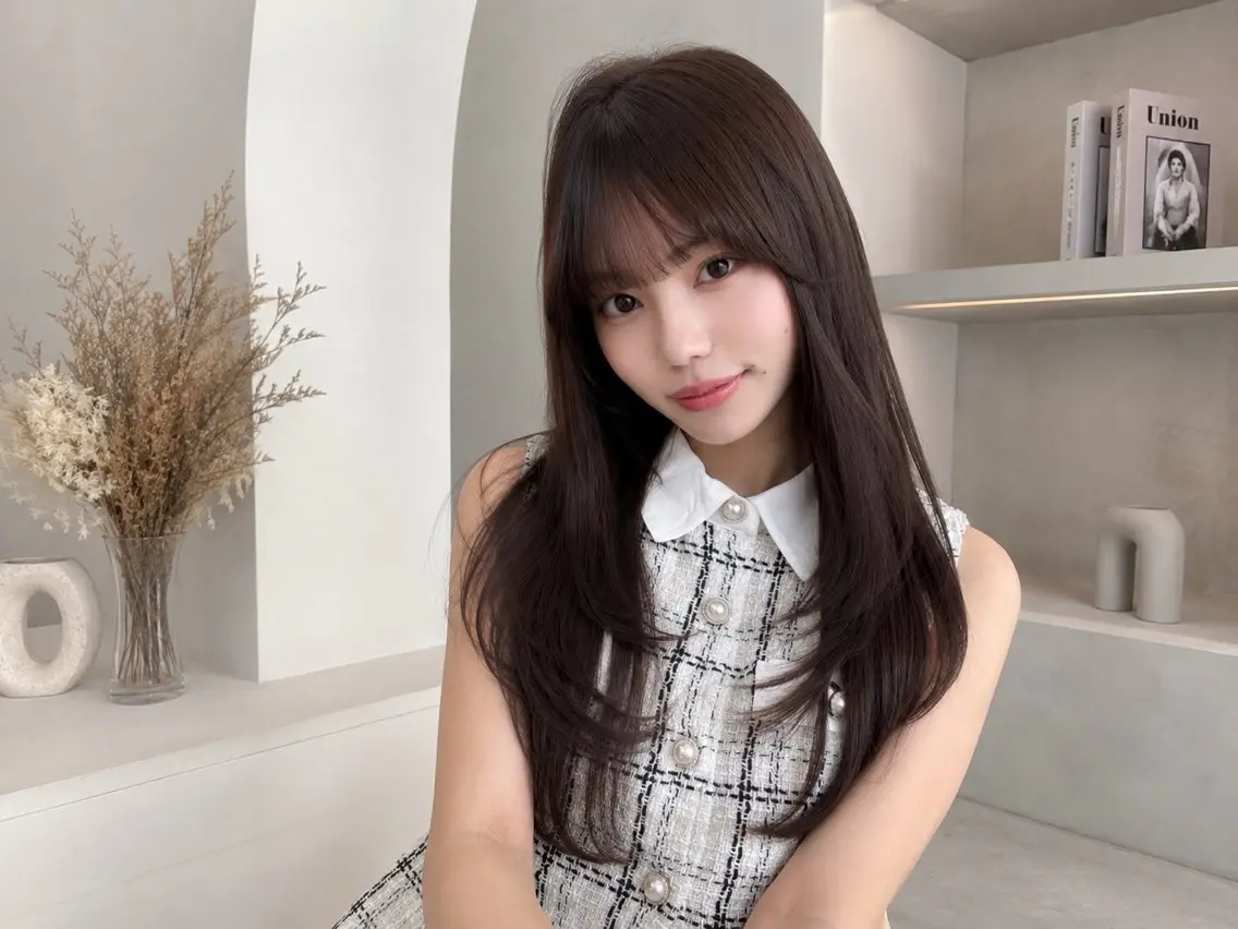 セミロング カラー カット ヘアカラー トリートメント 🦋韓国風レイヤー/ 艶髪矯正🦋凛太郎のヘアスタイル