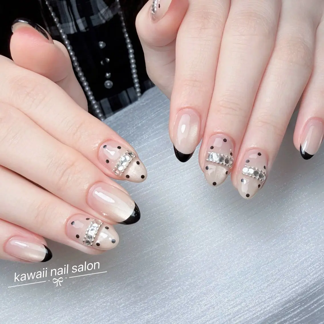 ネイル チークネイル 長さ出し フレンチネイル グラデーション 韓国ネイル Kawaii Nail Salonのネイルデザイン