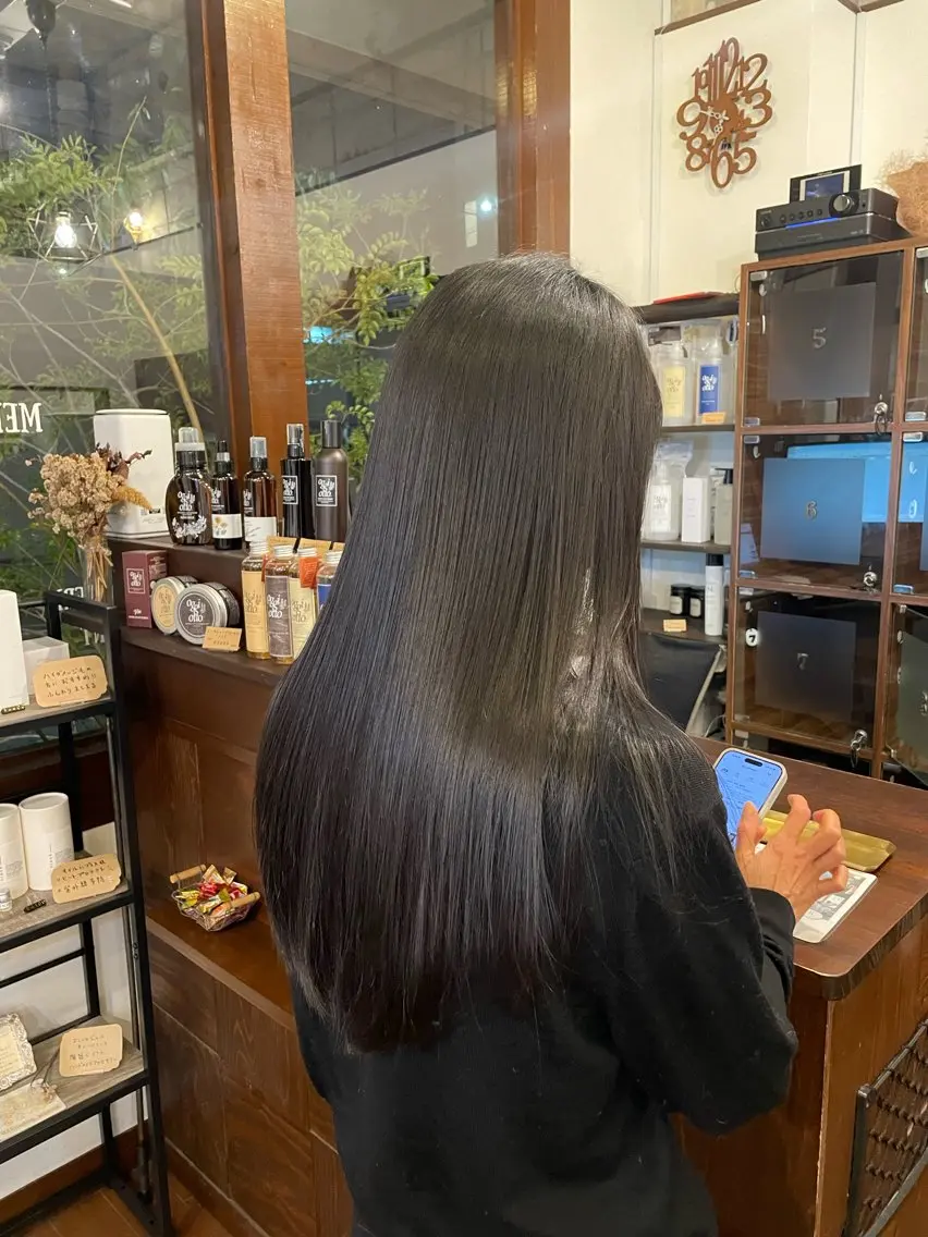ロング 髪質改善 トリートメント カット トリートメント 髪質改善/縮毛矯正/ 上本町|上尾 純也のヘアスタイル