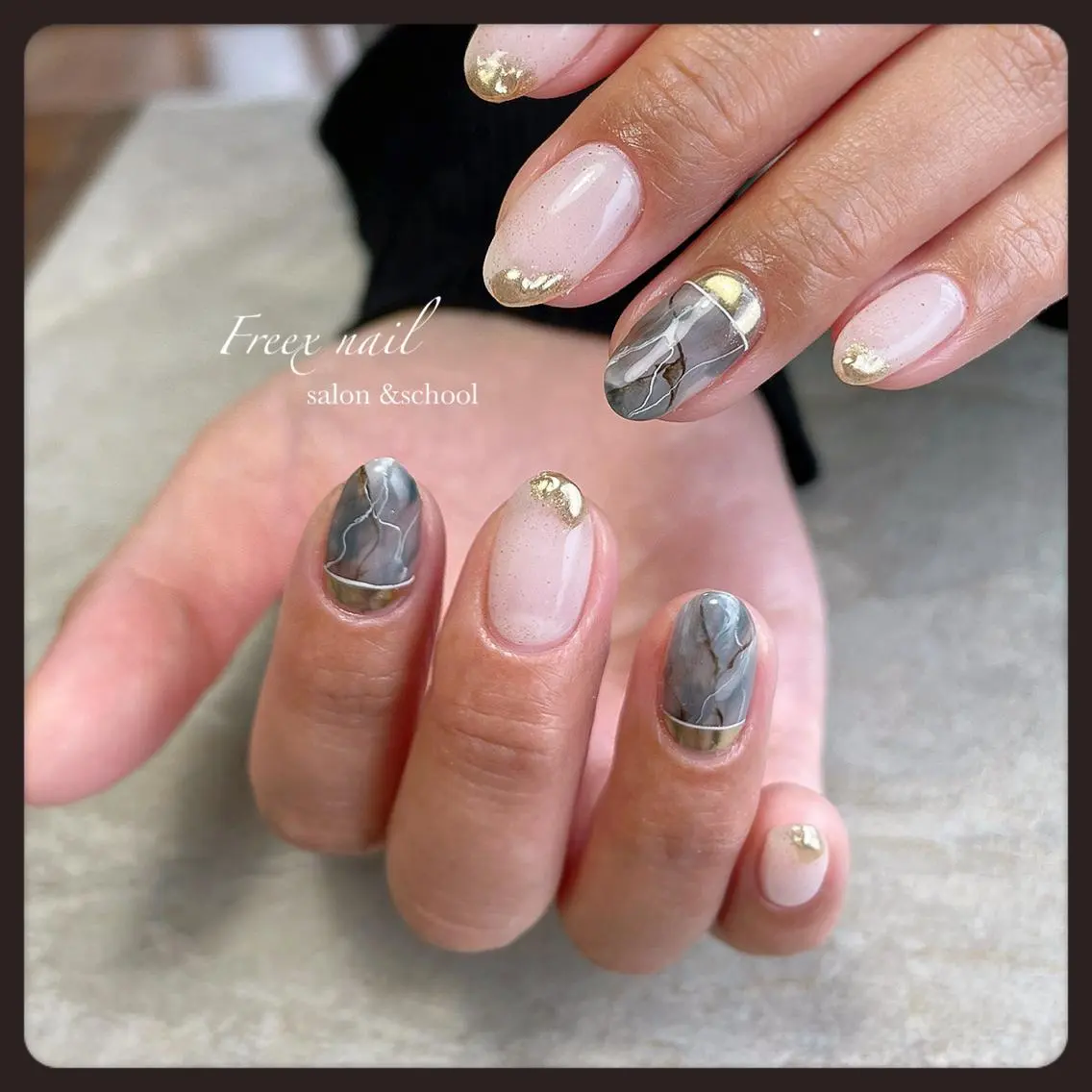 ネイル 大理石ネイル(マーブル) ハンドネイル ハンドケア freex nail /ニュアンス/個性派のネイルデザイン