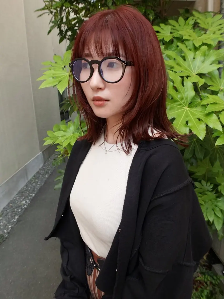 ミディアム ミディアムレイヤー レイヤーカット 中野 恵脩のヘアスタイル