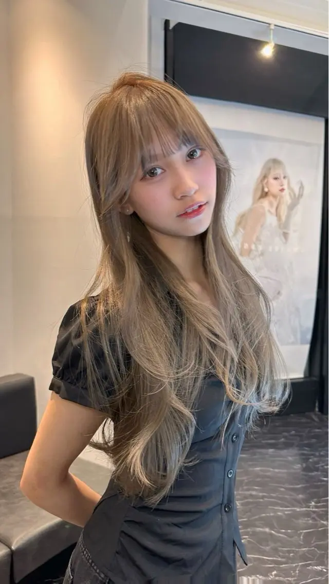 ロング カラー ブリーチ ブリーチなしカラー ヘアカラー トリートメント 透明感×艶カラー🤍 🌟YOSHIKIのヘアスタイル