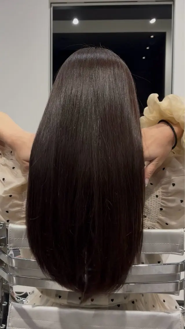 ロング ヘアカラー トリートメント 三輪 隼大のヘアスタイル