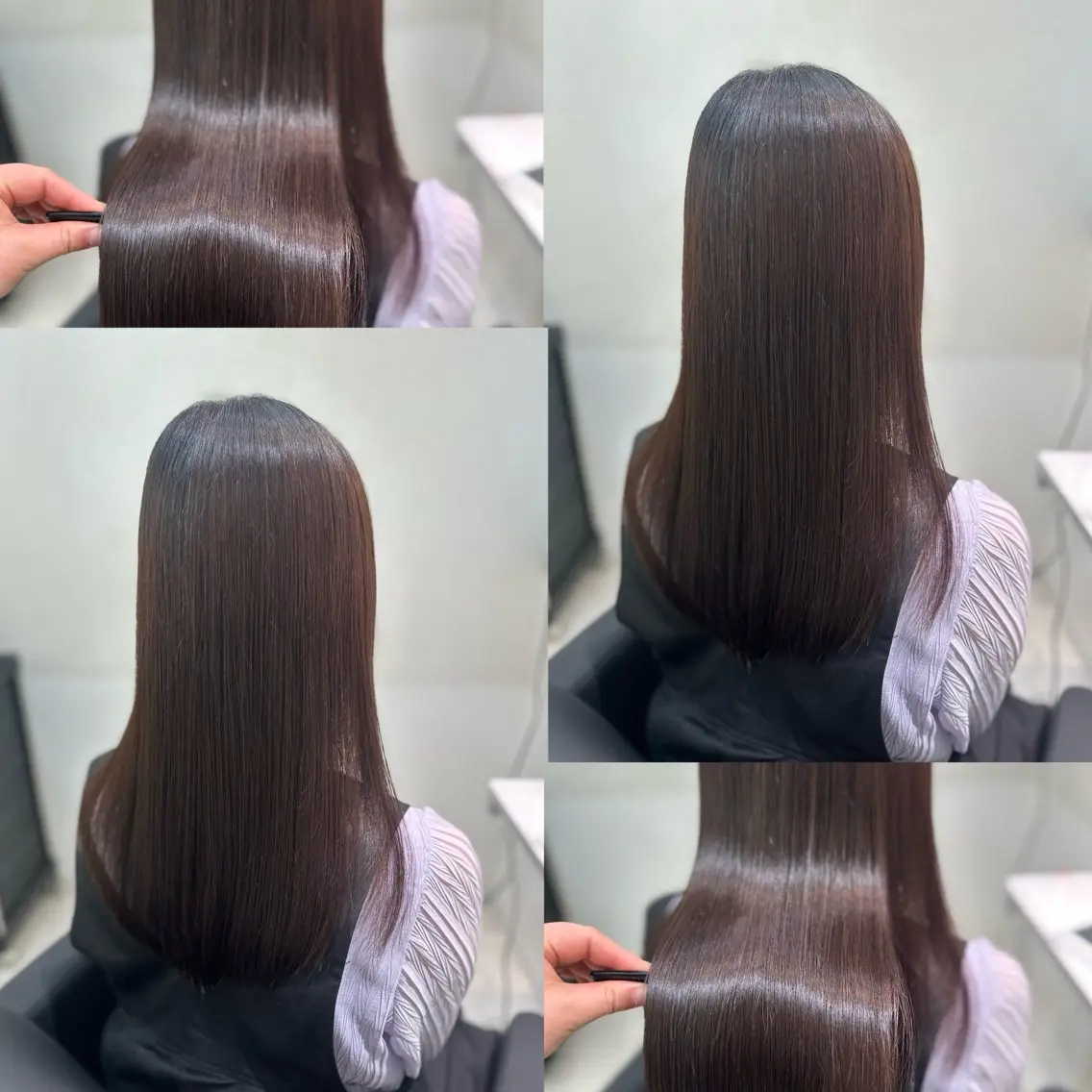 セミロング トリートメント カット 縮毛矯正 トリートメント レイヤー透明感カラー / MAIKA🤎のヘアスタイル