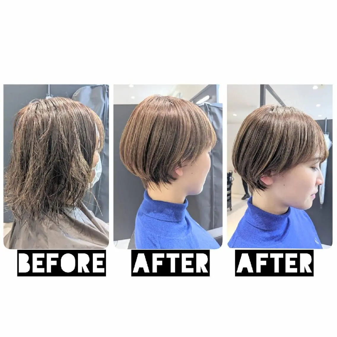 ショート カラー パーマ ヘアアレンジ カット トリートメント 心斎橋/難波ショート 白髪ぼかし 中尾のヘアスタイル
