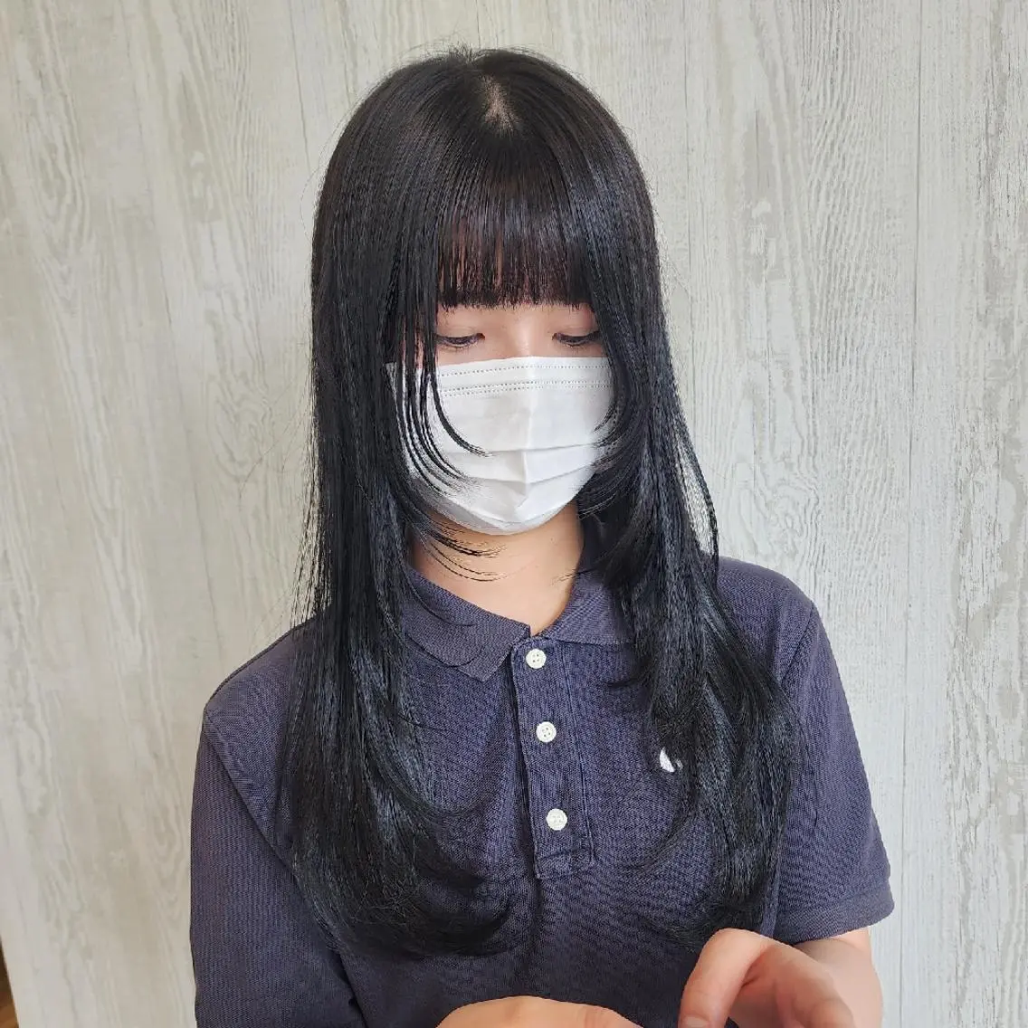 セミロング カラー レイヤーカット 小顔カット ウルフカット ウルフレイヤー カット ヘアカラー トリートメント レイヤーカット/ ウルフカット/大橋 のヘアスタイル