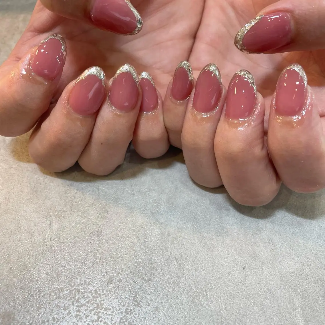 ネイル フレンチネイル ガラスフレンチ Nail Salon Gummi.のネイルデザイン