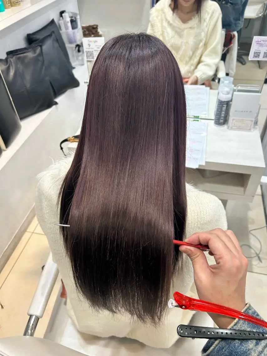 ロング カット ヘアカラー トリートメント 【髪質改善カラー】 瀧田嵐士🇰🇷のヘアスタイル