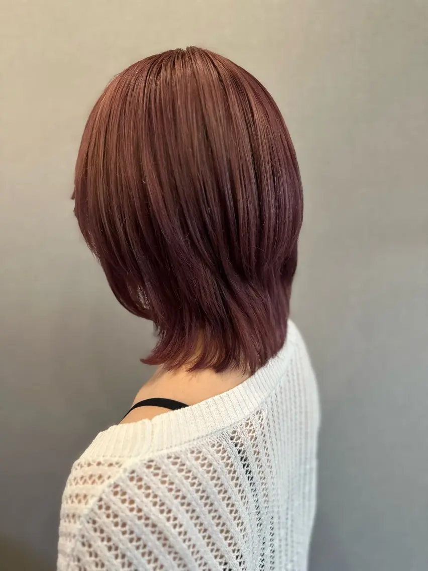 ミディアム カラー カット ヘアカラー トリートメント K Harukaのヘアスタイル