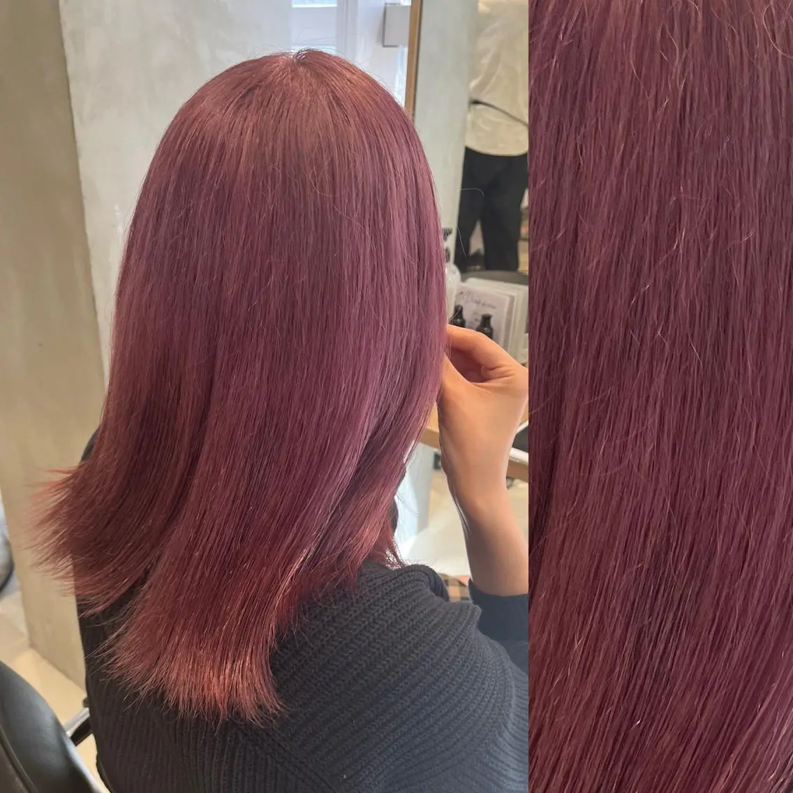 ミディアム カラー ヘアアレンジ ベージュカラー ブリーチ ブラウンカラー ケアブリーチ カシス stylist ◎RUKI.のヘアスタイル