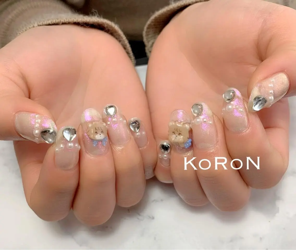 ネイル 氷ネイル・うるうるネイル 自宅サロン鎌倉 KORONのネイルデザイン