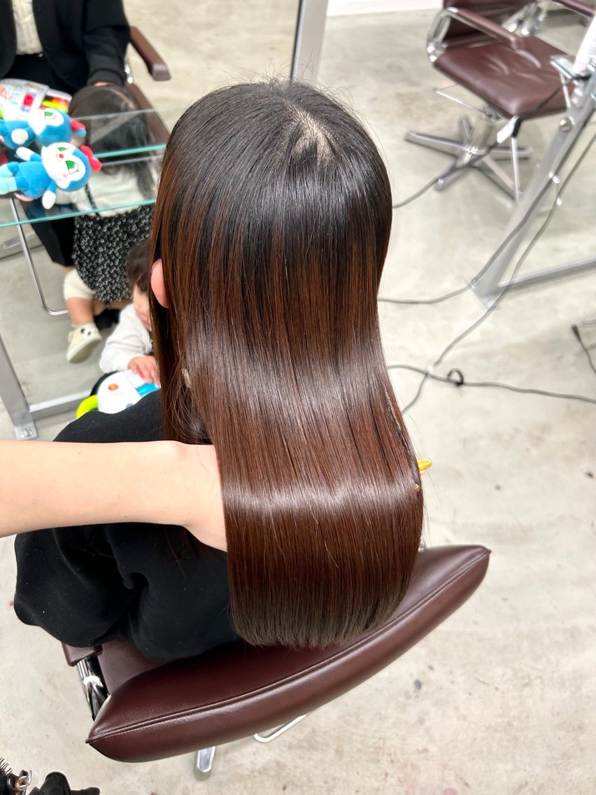 ロング 縮毛矯正 縮毛矯正 大阪梅田 ♡ HINAのヘアスタイル