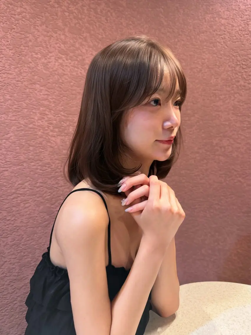 ミディアム ヘアカラー トリートメント 透明感カラー♡ 原宿美容室￤Rinaのヘアスタイル